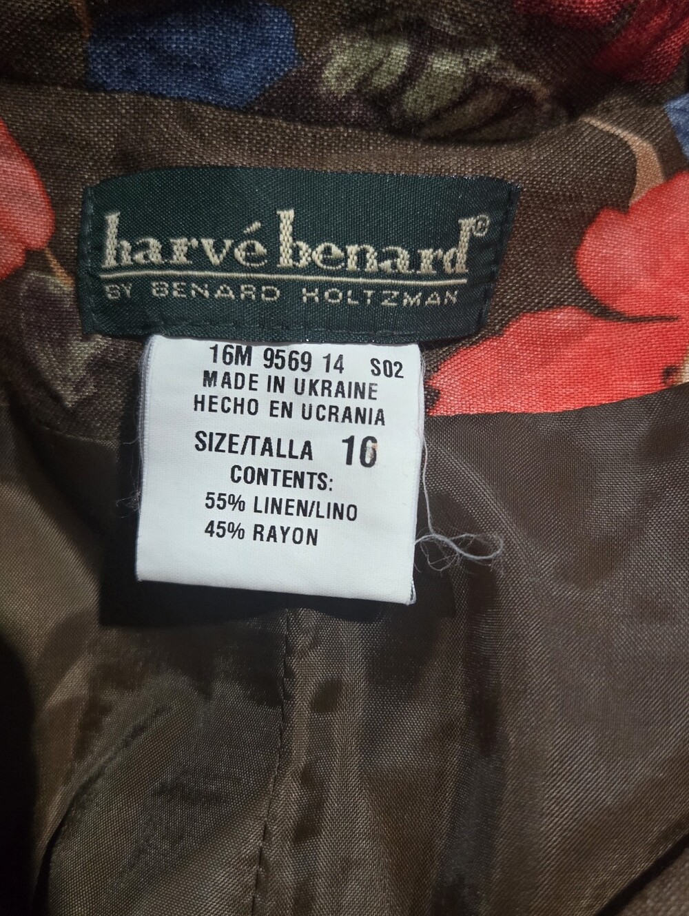Harve Benard Brown Floral Sleeveless Vintage Button Up Pocket Waistcoat Vest 10 - Picture 3 of 7